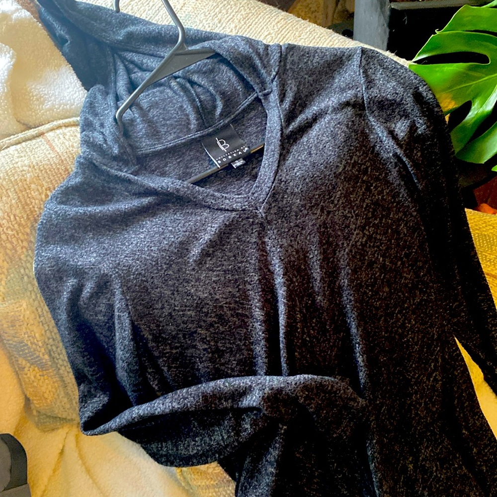 Bobeau hoody fem shirt - gray S